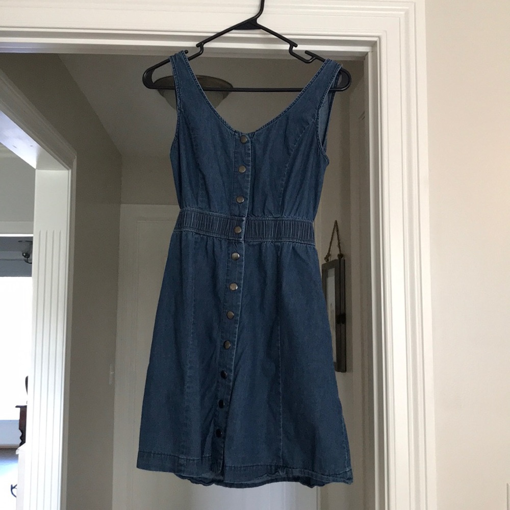 Denim cutout back summer dress